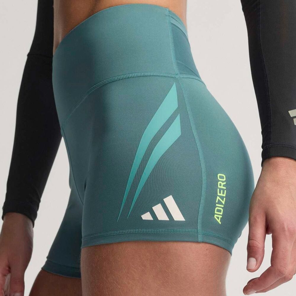 Adidas Adizero Archive Running Short performing Tights Green Small 3" JP1496 NEW
